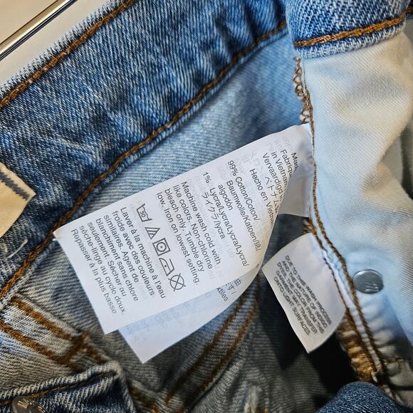 Madewell The Perfect Vintage Jean Raw Hem Light Blue Size 25 - Picture 5 of 12